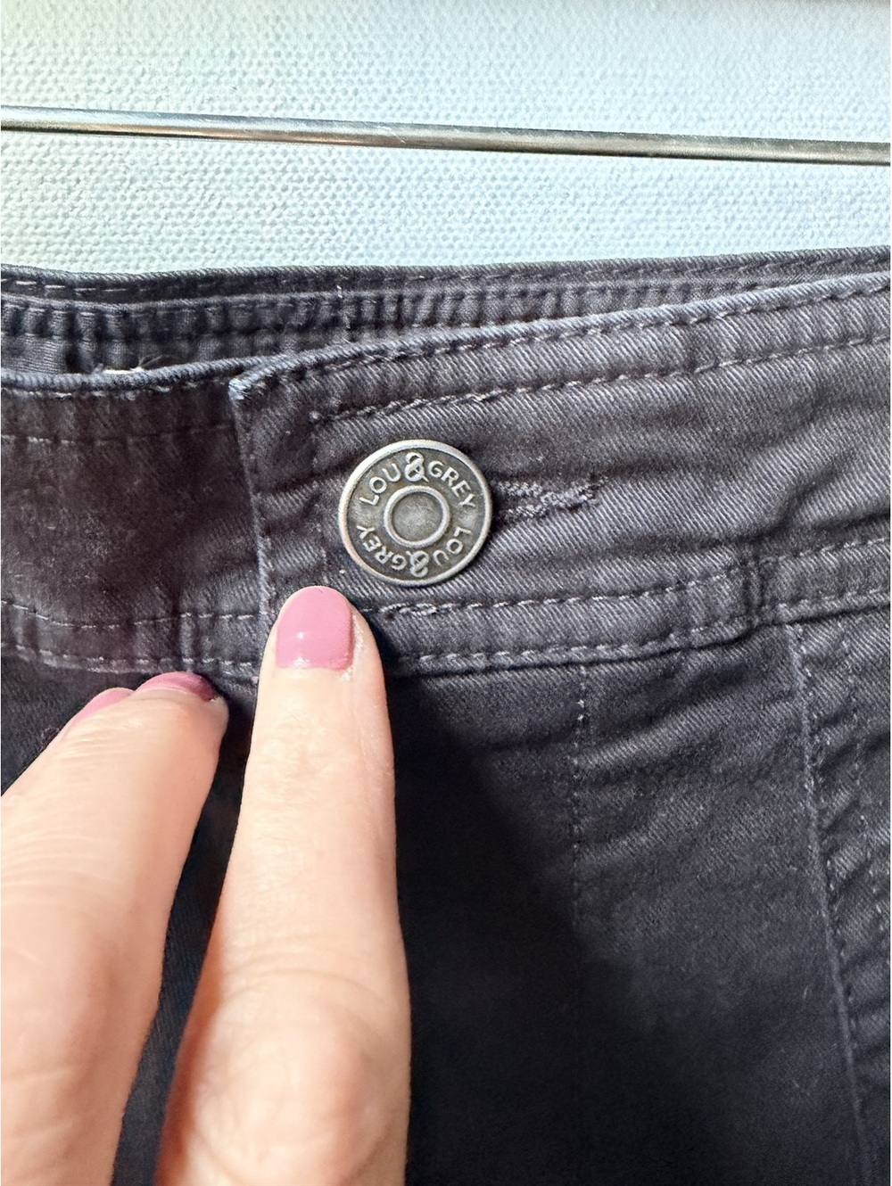 Lou & Grey Black Cropped Wide Leg Pants High Rise Size 6 - Picture 6 of 9